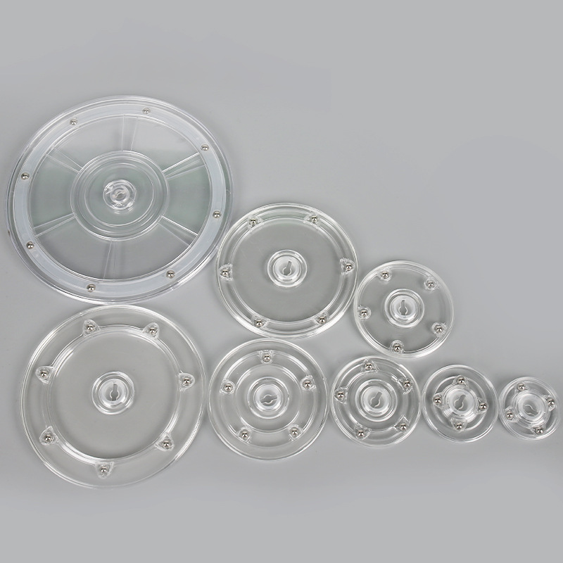 Furniture Rotating Hardware - Drehbarer Acryl-Präsentationsständer mit 360°-Rotation, Transparente Runde