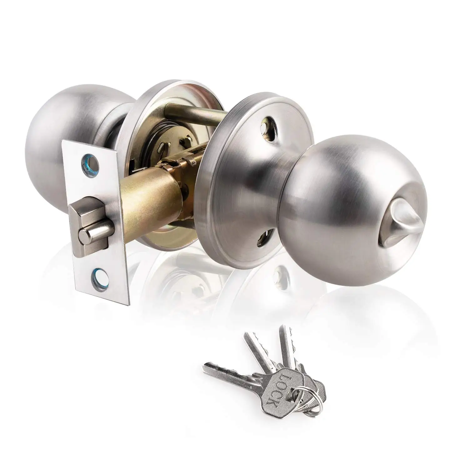 Cabinet Knob Round - Schlüsselbetätigte Türklinke mit Schloss, runde Türknöpfe