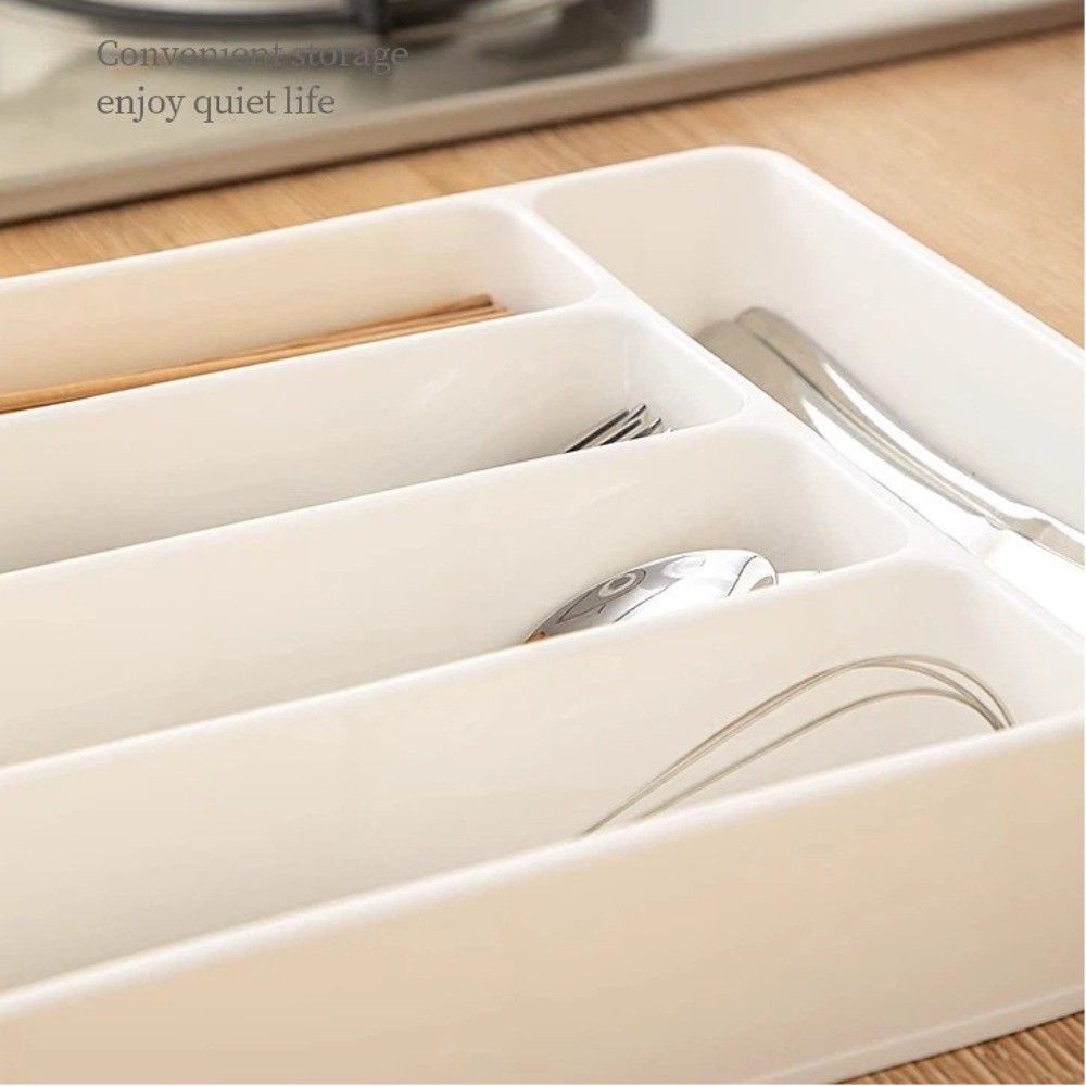 Drawer Organizer Peg - Hochwertiger Besteck-Organizer mit 4/5 Fächern, rechteckig,