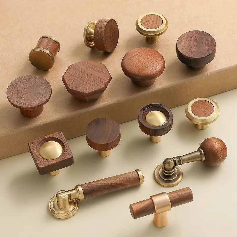 Cabinet Knob Round - Mittelalterlicher Messing-Einlochgriff für Schranktüren, runder, kugelförmiger