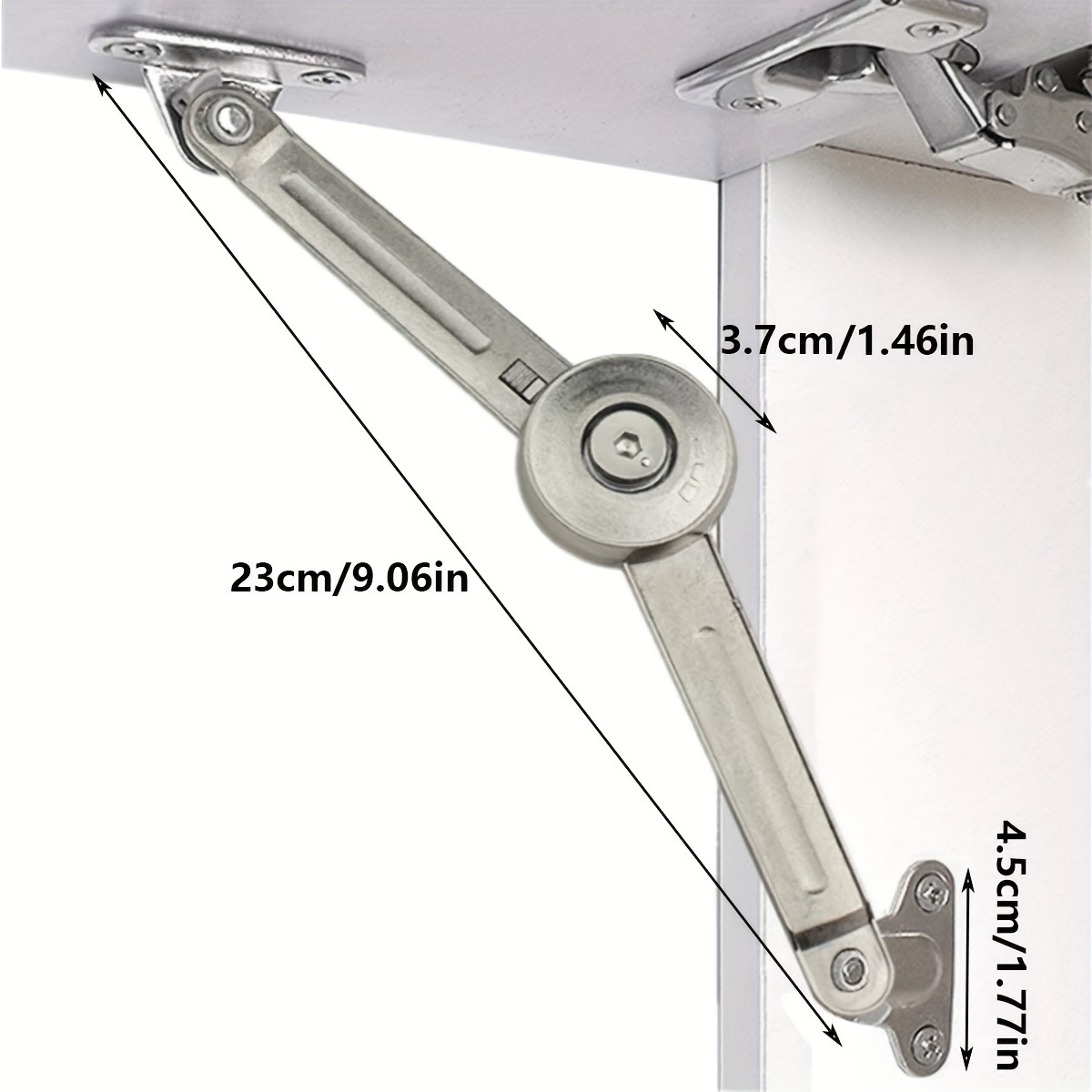 Soft Close Hinge - Deckelstützscharnier aus satiniertem Nickel, klappbares Deckelstützscharnier