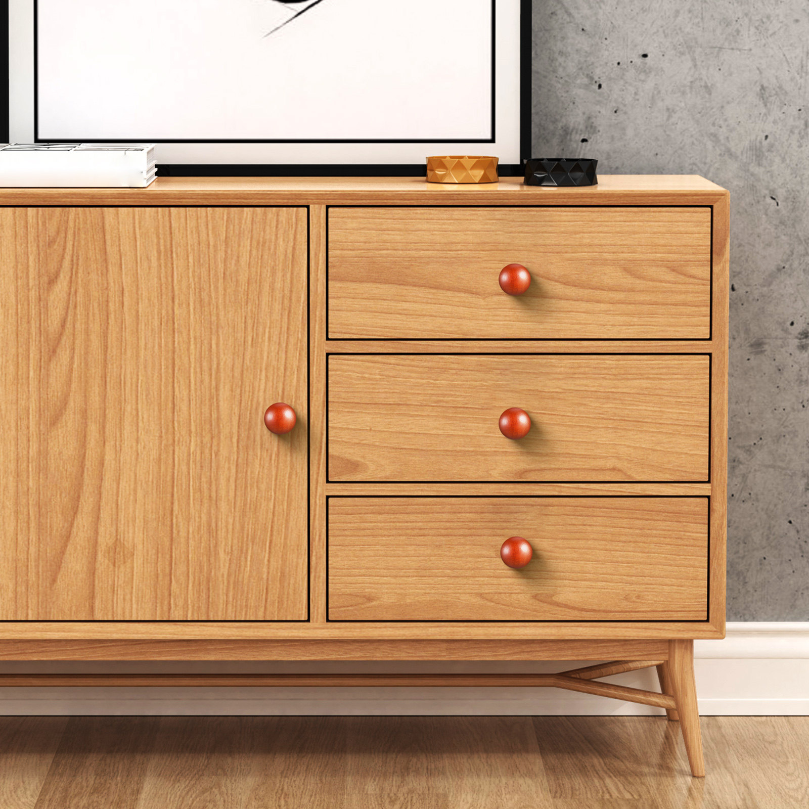20 Stück Echtholzknöpfe, Holzg – Cabinet Knob Round Bewertung und Preis