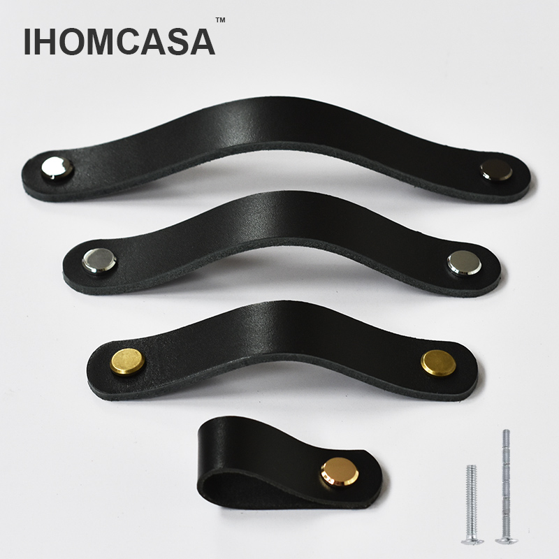 IHOMCASA Schwarze Lederknöpfe, – Furniture Rotating Hardware Bewertung und Preis